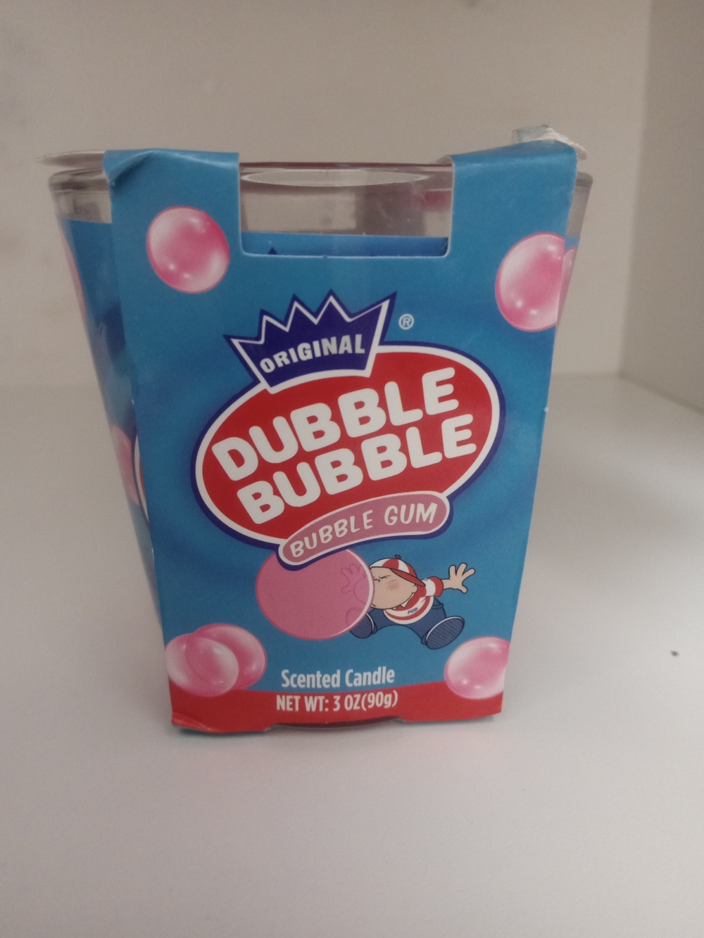 Scented Candle - Blue & Pink Bubble Gum